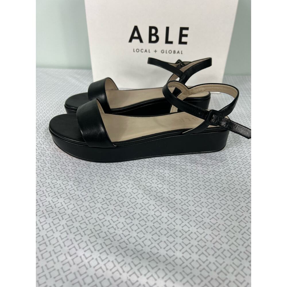 Like New Able Black Larissa Platform Sandals - Picture 4 of 12